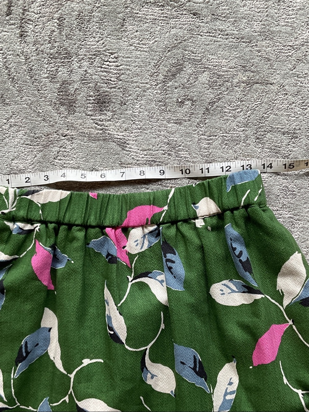 Boden Green Floral Linen Skirt with Pink & Blue Accents - Picture 8 of 10